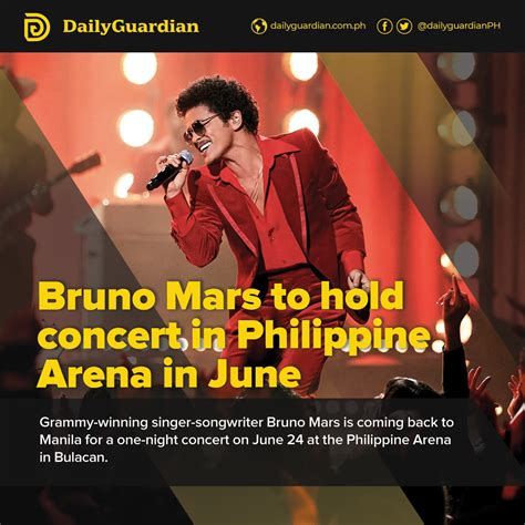Bruno Mars coming back to Manila for one.